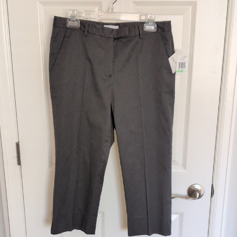 NWT Calvin Klein Steel Gray Dress Capris - 8